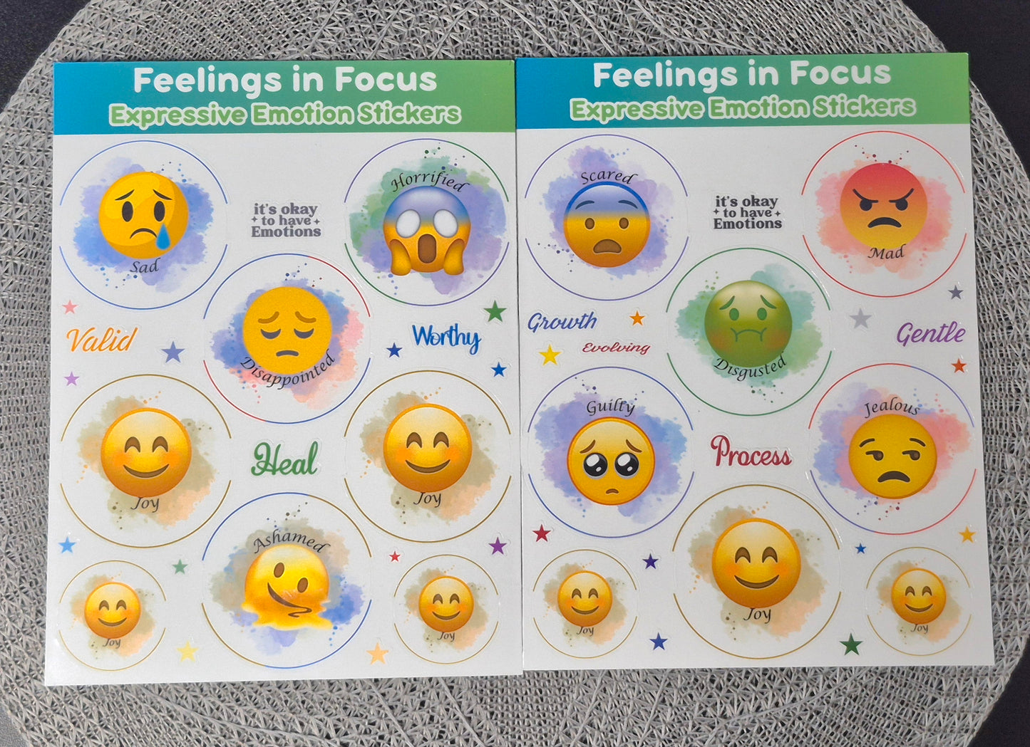 Feelings in Focus | Emotions Sticker Sheet Collection