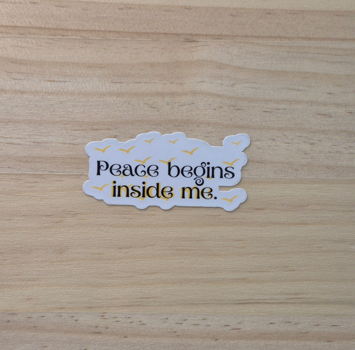Peace Begins Within Sticker