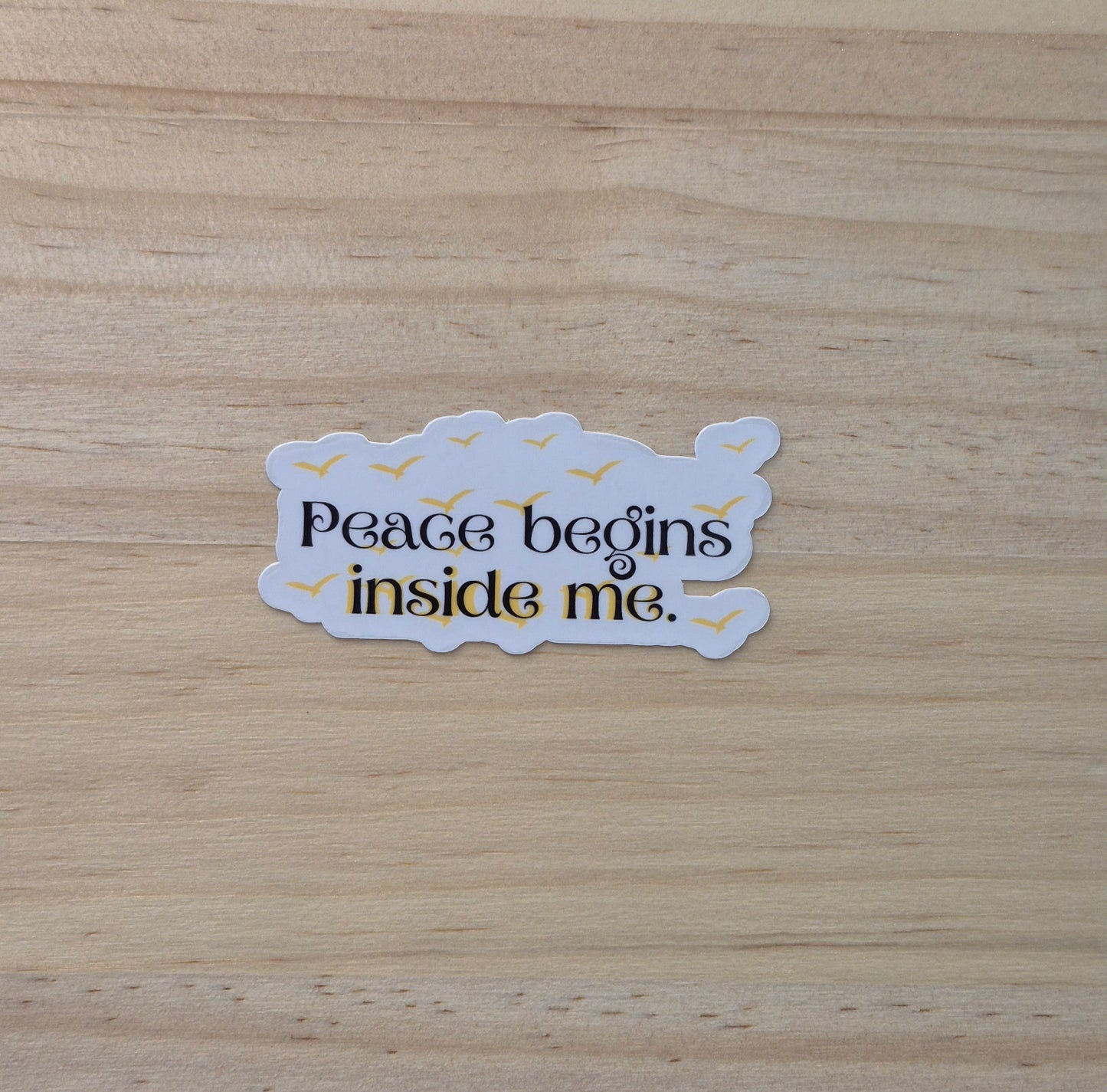 Peace Begins Within Sticker