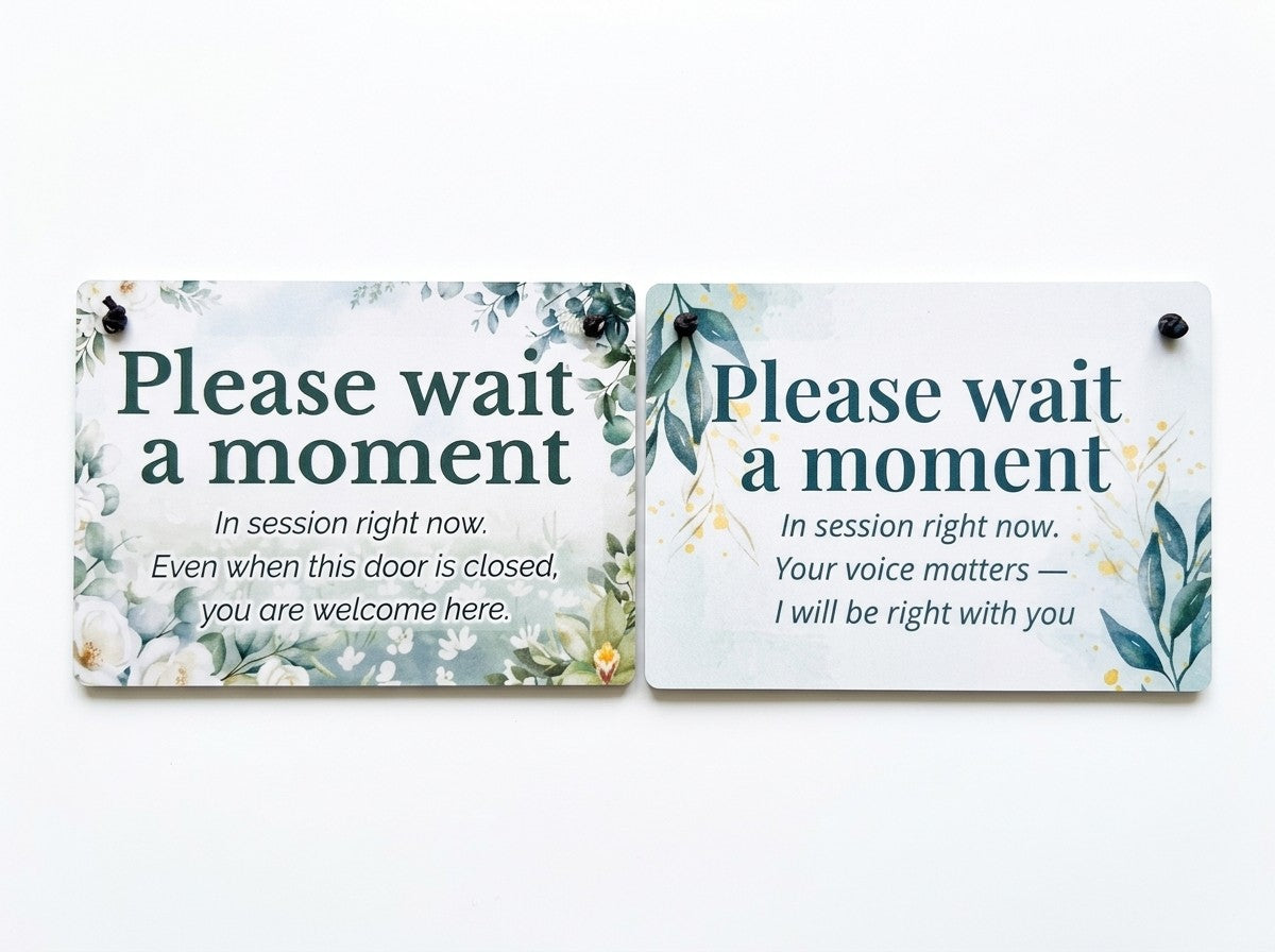 Calm Communication Office Door Sign | 7" × 5"