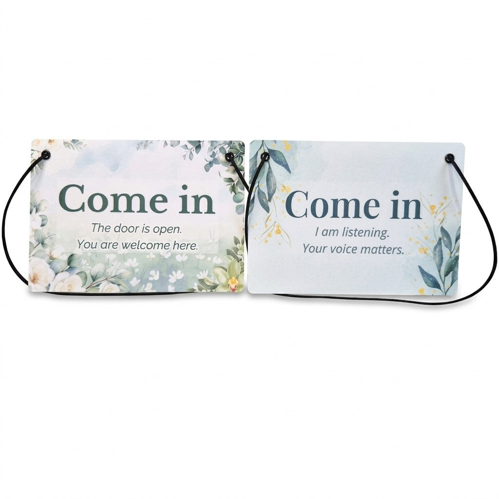 Calm Communication Office Door Sign | 7" × 5"