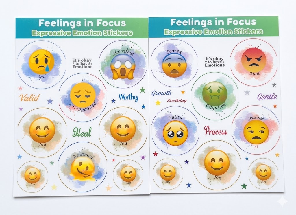 Feelings in Focus | Emotions Sticker Sheet Collection