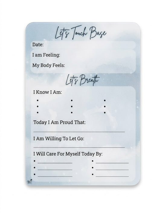 Let’s Touch Base – Daily Wellness Dry Erase Boards