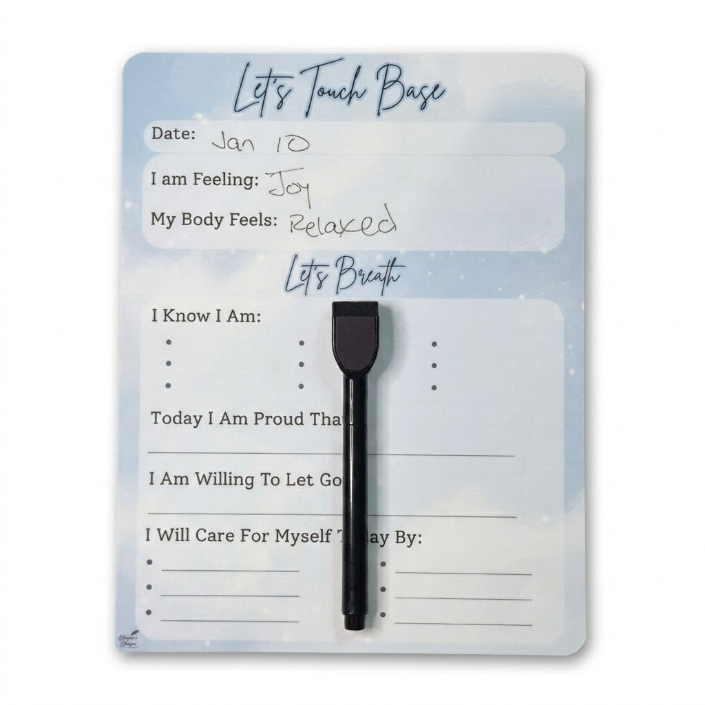 Let’s Touch Base – Daily Wellness Dry Erase Boards